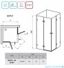 Ravak Brilliant BSRV4 kabina kwadratowa 90x90cm transparent 1UV77A00Z1
